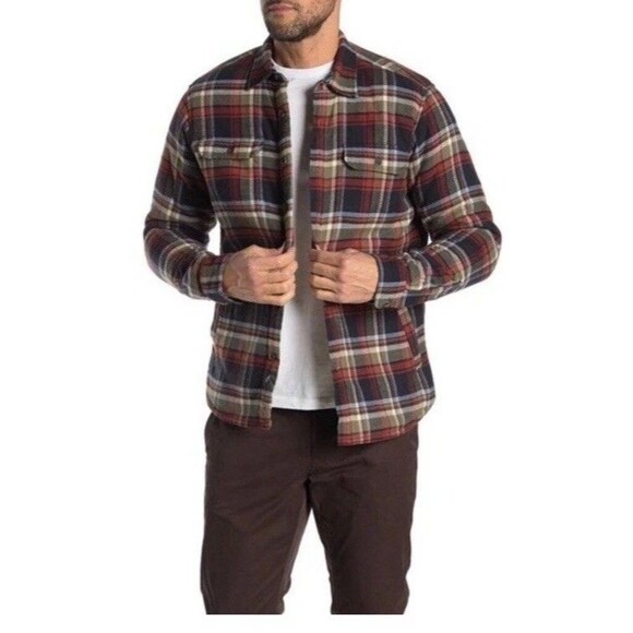 TAILOR VINTAGE Men's S Plaid Flannel Sherpa Fleece Lined Shacket Grunge Workwear - Picture 13 of 15